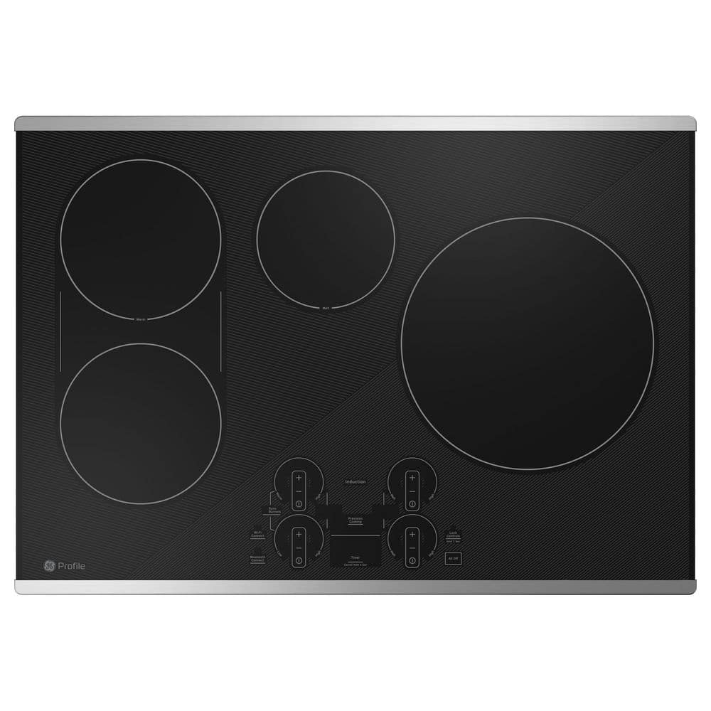 Profile 30 in. Smart Smooth Induction Touch Control Cooktop in Stainless Steel with 4 Elements