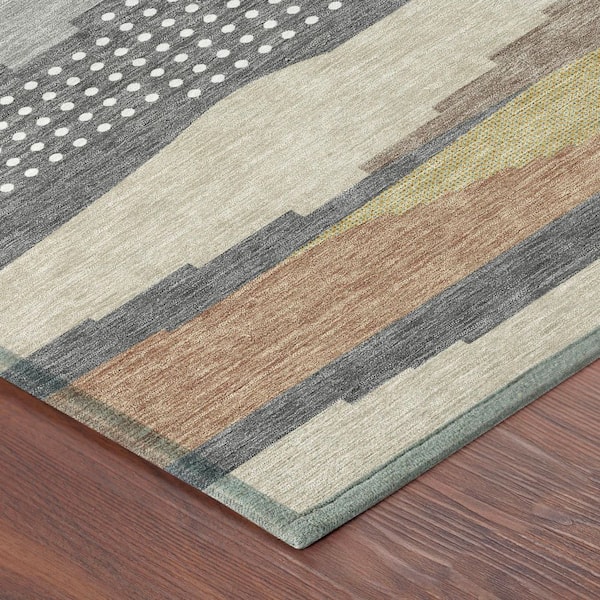 Chantille Machine Washable Indoor/Outdoor Abstract ACN2761 Gray 10 ft. x 14 ft. Area Rug