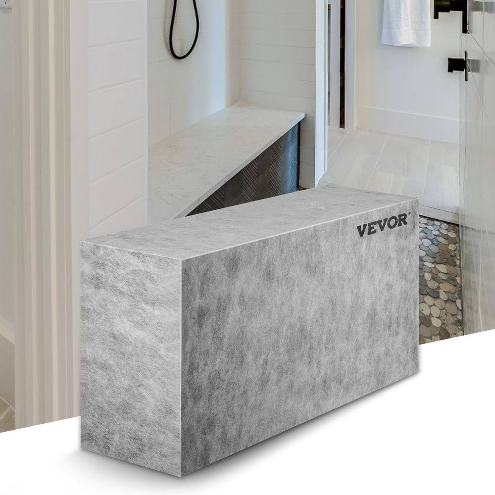 Gray Waterproof Plastic Shower Bench with EPS Composite