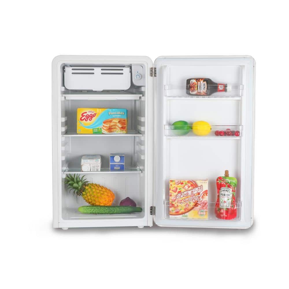 Commercial Cool 3.2 Cu. Ft. White Retro Mini Refrigerator with Freezer