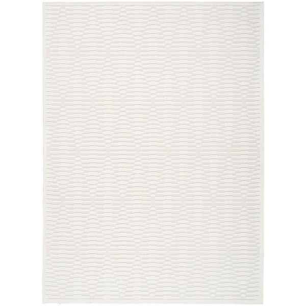 Nourison Casual Ivory 5 ft. x 7 ft. Diamond Contemporary Area Rug