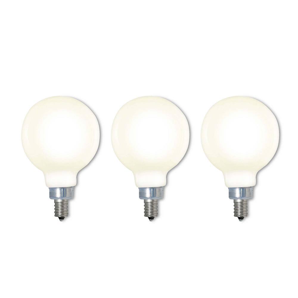 40-Watt G16 Milky Dimmable (E12) Candelabra Screw Base Decorative Filament 