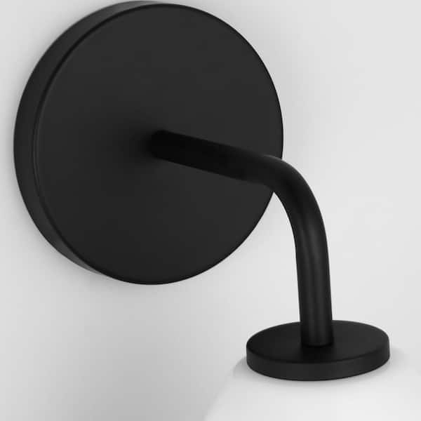 Generation Lighting - Jett 6 in. 1-Light Midnight Black Transitional Dimmable Indoor Bathroom Vanity Light with Milk Glass Shade