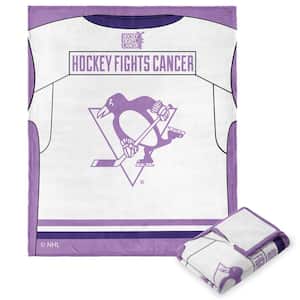 NHL Hockey Fights Cancer Jersey Penguins Silk Touch Multi-color Throw