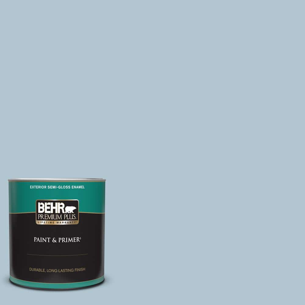 BEHR PREMIUM PLUS 1 qt. MQ550 Opal Waters SemiGloss Enamel Exterior