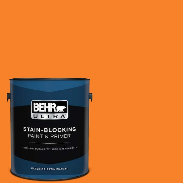 BEHR ULTRA 1 gal. #S-G-270 Summer Citrus Satin Enamel Exterior Paint & Primer