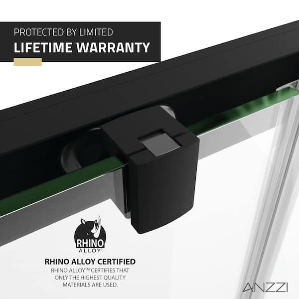 ANZZI Romance Series 59 to 60 in. x 70 in. H Sliding Framed Shower