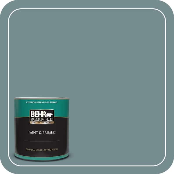 BEHR PREMIUM PLUS 1 qt. #PPF-46 Leisure Time Semi-Gloss Enamel Exterior Paint & Primer