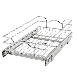 Silver Kitchen Cabinet Pull Out Shelf Organizer, 12 in. x 22 in.