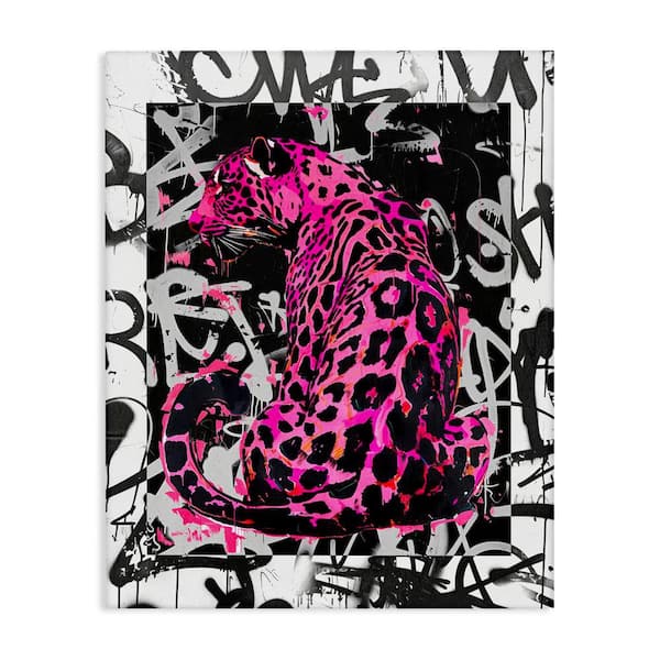 Stupell Industries Urban Graffiti Leopard by Svetlana Aleynikova Unframed Abstract Graphic Art Print 30 in. x 24 in.