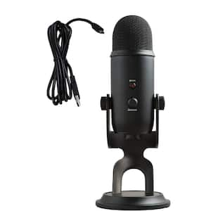 Professional USB Microphone, 4-Polar Patterns, Studio Quality Sound for Streaming, Podcasting and Recording, Blackout