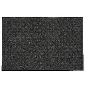 Quadra Foil Graphite 2 ft x 3 ft synthetic fiber Door Mat area rug