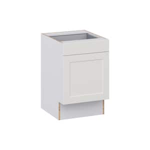 Littleton Painted Gray Recessed Assembled 21 in.W x 32.5 in.H x 23.75 in. D Accessible ADA 1 Drawer Base Kitchen Cabinet