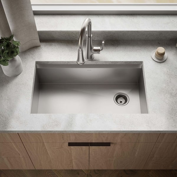 Lassen 33 in. Drop-in Single Bowl Stainless Steel Kitchen Sink