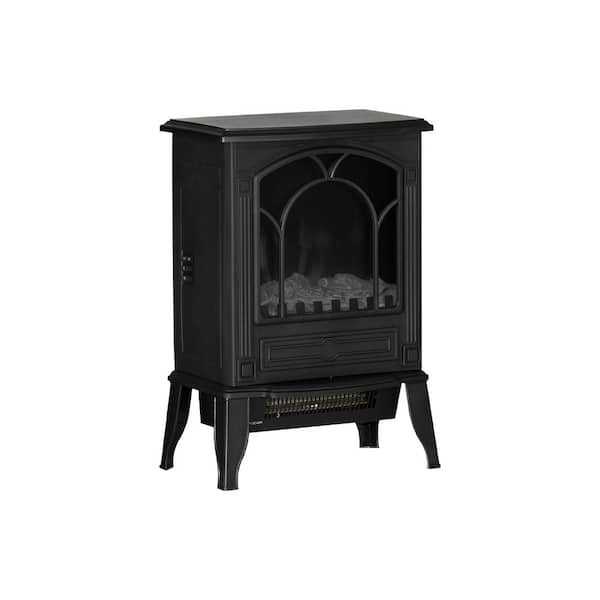 750-Watt / 1500-Watt Electric Cabinet Infrared Space Heater, Overheat Safety Protection, Forced Air, Black