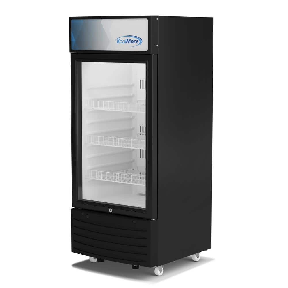 Black 6 Cu. Ft. Glass Door Commercial Display Refrigerator