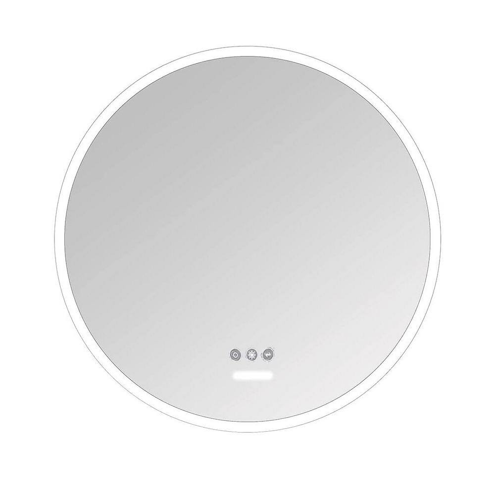 24 in. W x 24 in. H Round Frameless LED Wall Mount Anti-Fog Dimmable Bathro