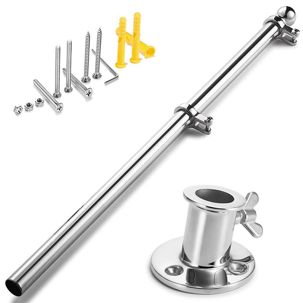 2.5 ft. Marine Flagpole and Mounting Base-316 Stainless Steel Flag Pole Set for Boat, Yacht and Yard price history on PriceWatchPro