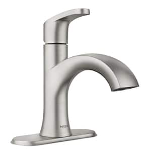 Karis Single Hole Single Handle Bathroom Faucet in Spot Resist Brushed Nickel