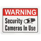10 in. x 14 in. Security Cameras In Use Sign
