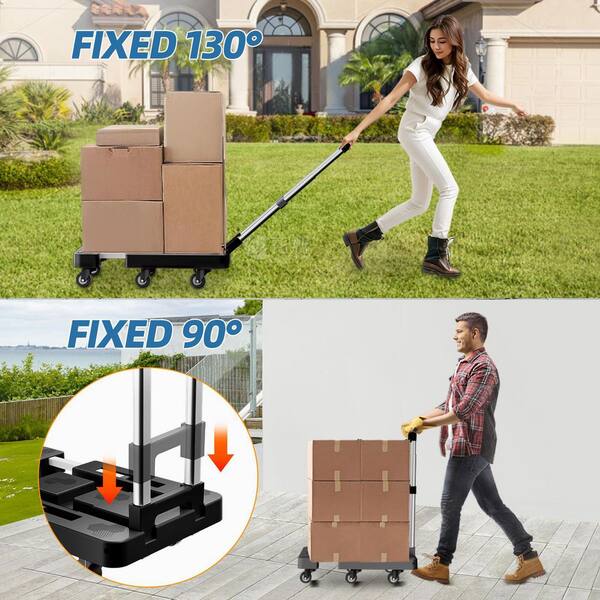 Afoxsos Folding Hand Truck Series with 500 lb. Capacity, 6-Wheel
