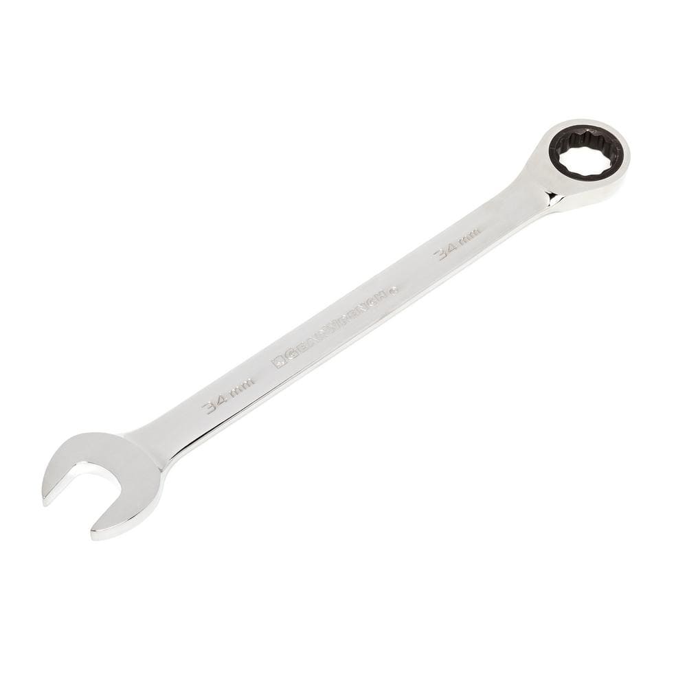 GEARWRENCH 34 mm Metric 72-Tooth Combination Ratcheting Wrench 9134D ...