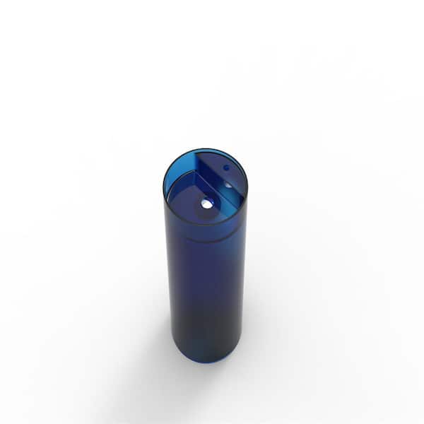 Tahanbath Modern Bathroom Basin Pedestal Sink Resin Translucent in Blue Sky