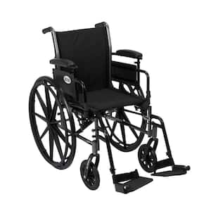 Cruiser III Light Weight Wheelchair with Removable Flip Back Desk Arms and Swing-Away Footrest
