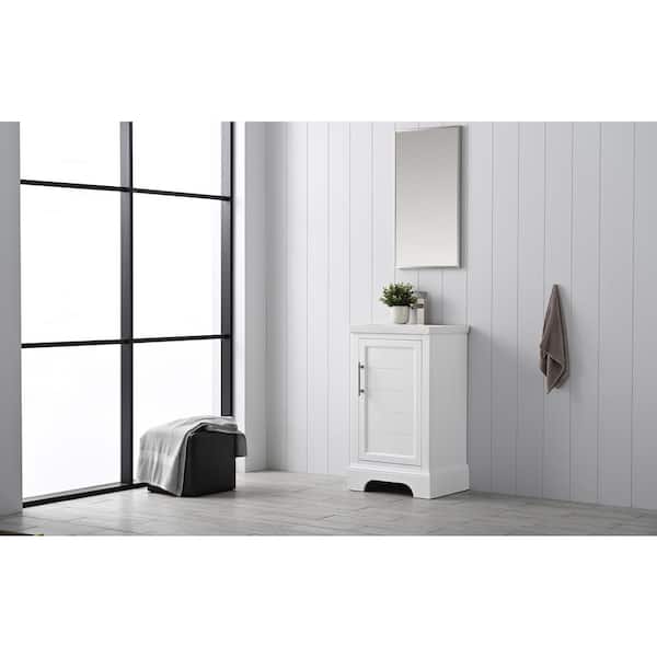 Vanity Art Vannes 20 in. W x 16 in. D x 34.5 in. H Bathroom Vanity in Silver Grey with Ceramic Top