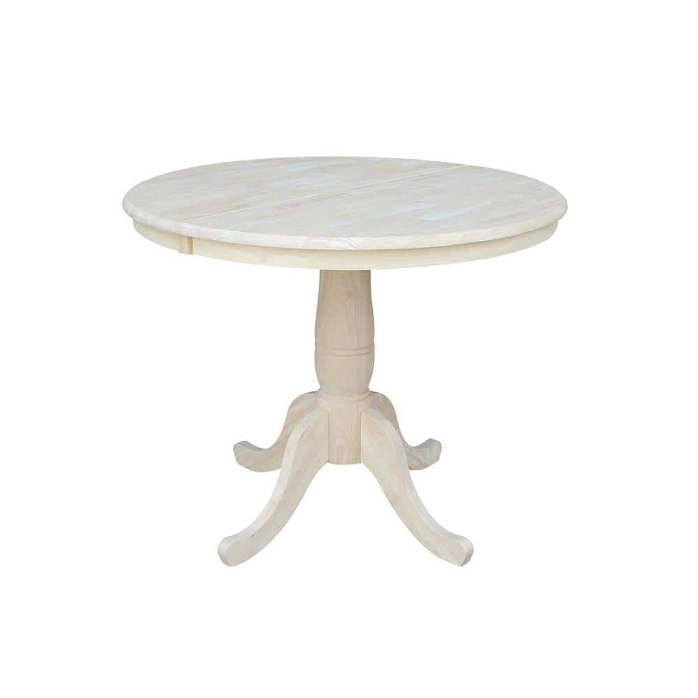Cottage Charm Reclaimed Wood 50" Round Extendable Dining Table
