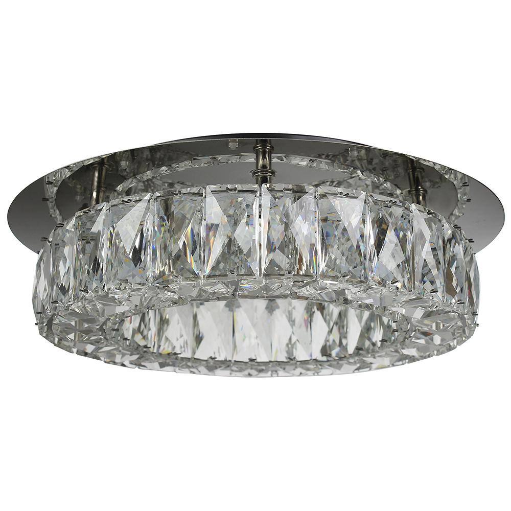 Buy Keighley 13 in. Polished Chrome Integrated LED Crystal Flush Mount