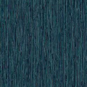 Grasscloth Texture Teal Wallpaper