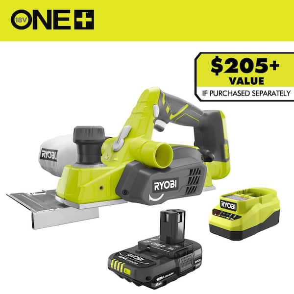 ONE+ 18V Cordless 3-1/4 in. Planer with Dust Bag, 2.0 Ah Battery, and Charger