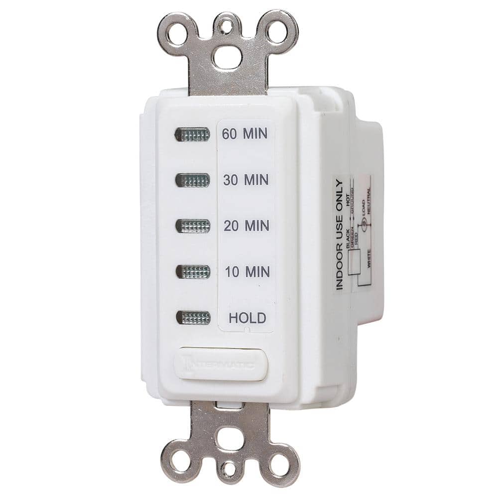 White Electronic Auto-Off Timer Switch with Hold Feature