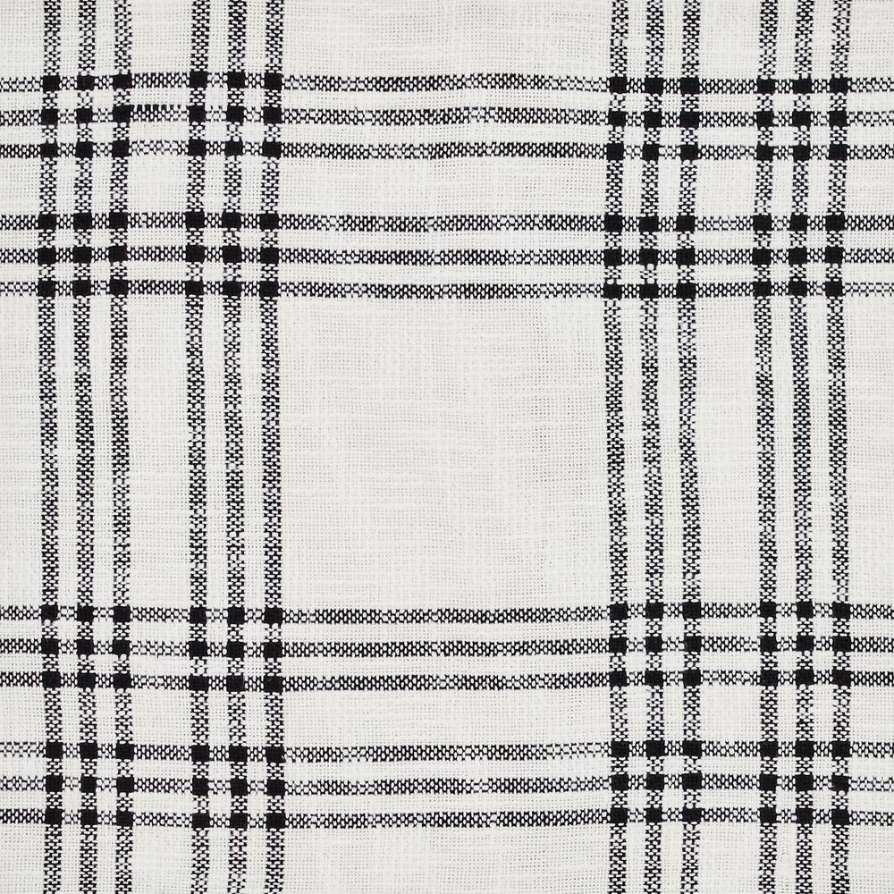 Black and White Plaid Cotton Shower Curtain 72x72