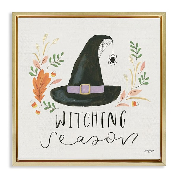 Stupell Industries Whimsical Witching Season by Jenaya Jackson 1 Piece Floater Frame Graphic Print Typography Art Print 25 in. x 25 in.