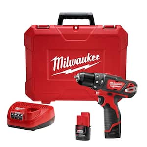 M12 12V Lithium-Ion Cordless 3/8 in. Hammer Drill/Driver Kit with Two 1.5 Ah Batteries and Hard Case