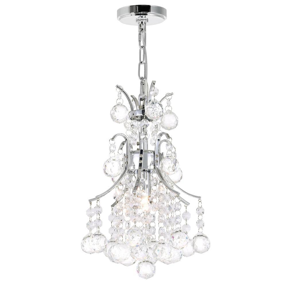 CWI Lighting Princess 1 Light Mini Chandelier With Chrome Finish