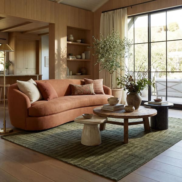 Rowyn Green Washable 7 ft. x 9 ft. Indoor Area Rug