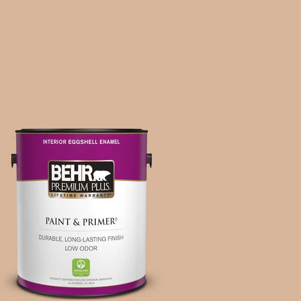 BEHR PREMIUM PLUS 1 gal. #S230-3 Beech Nut Eggshell Enamel Low Odor Interior Paint & Primer