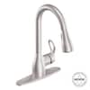 Moen Küchenarmatur Edelstahl – Single-Handgriff, Hoher Auslauf, Pull-Down-Funktion, Spotresistent