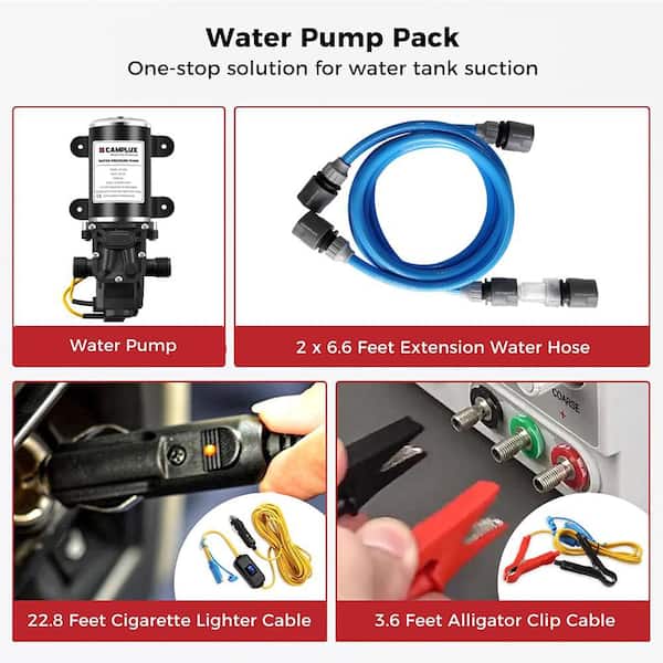 cigarette lighter water pump Camplux 2-HP 12-Volt Plastic Transfer Pump