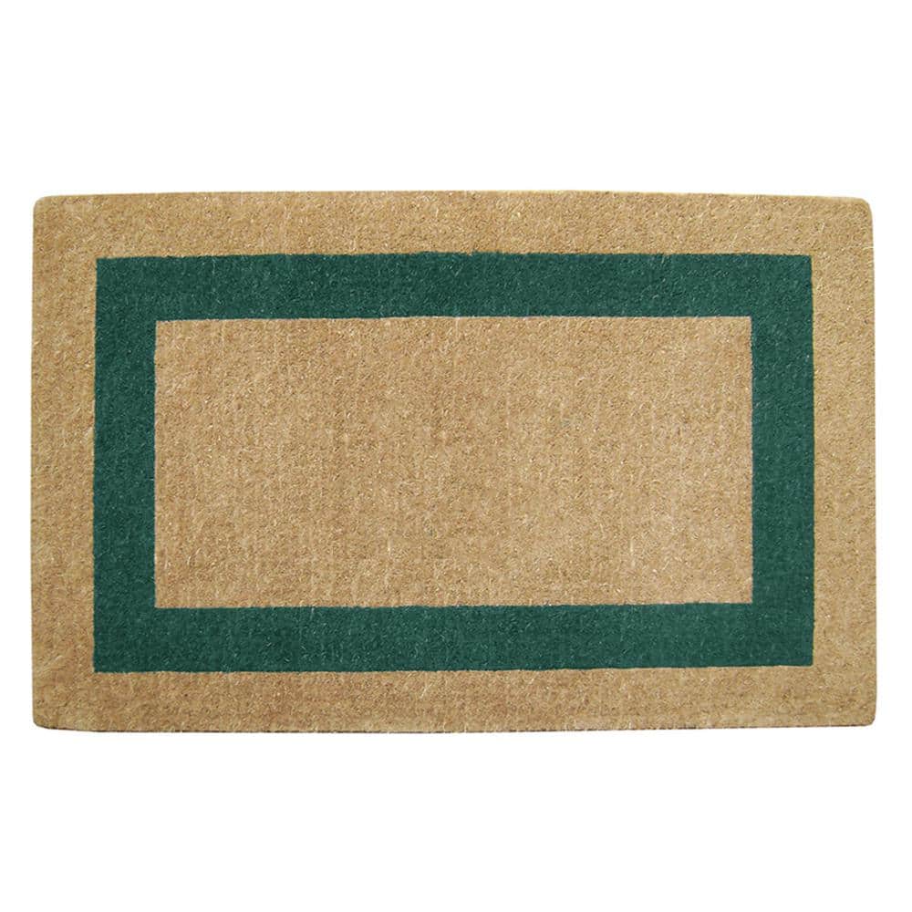 Heavy Duty Green 30 in. x 48 in. Coir Plain Single Picture Frame Indoor Outdoor Door Mat price history on PriceWatchPro