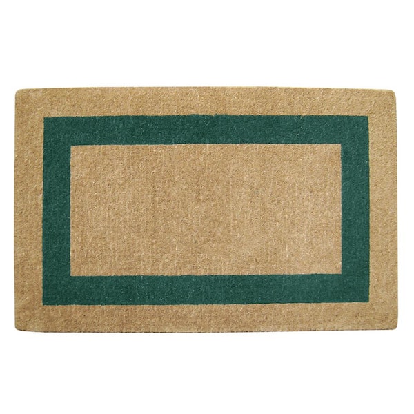 Nedia Home Single Picture Frame Green 30 in. x 48 in. Coir Door Mat