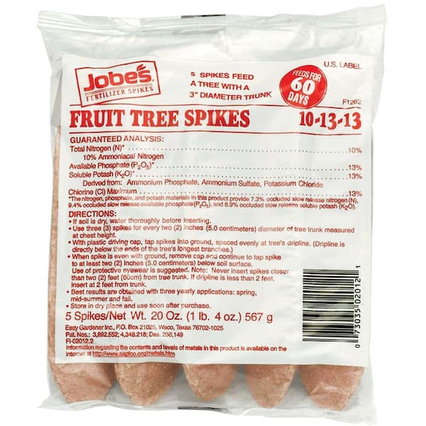 Jobe's 1.2 lb. Bulk Fruit Tree Fertilizer Spike (5-Count)