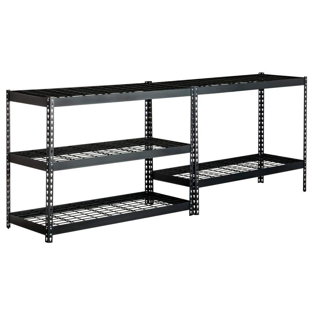 Black Powder Coated 5-Tier Metal Wire Shelving Unit