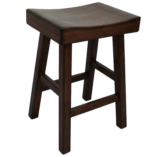 Carolina Chair & Table Colborn 25 in. Espresso Thick Saddle Seat Stool