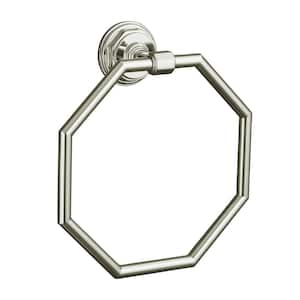 Pinstripe Towel Ring in Vibrant Polished Nickel