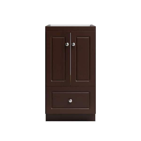 Simplicity by Strasser Ultraline 18 in. W x 21 in. D x 34.5 in. H Bath Vanity Cabinet without Top in Dark Alder