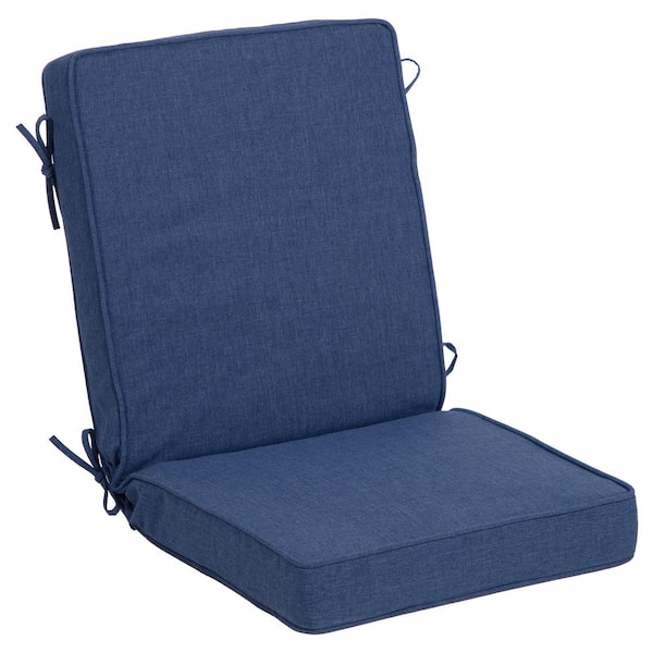 ARDEN SELECTIONS 21 in. x 24 in. Oceantex Deep Marine Outdoor High Back Dining Chair Cushion
